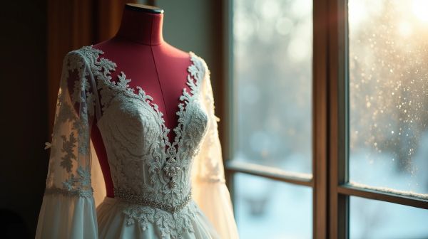 Choisir une robe de mariage d'hiver chic et élégante